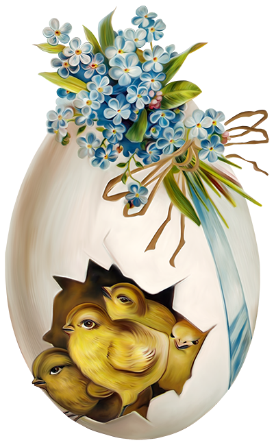 Kurczaki wychodzące z białej ozdobnej pisanki